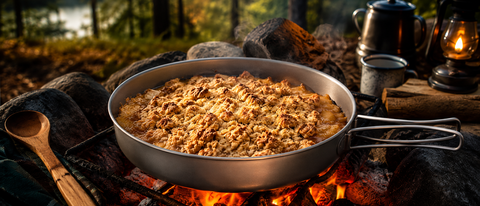 Gluten Free camping recipe apple crumble NZ 