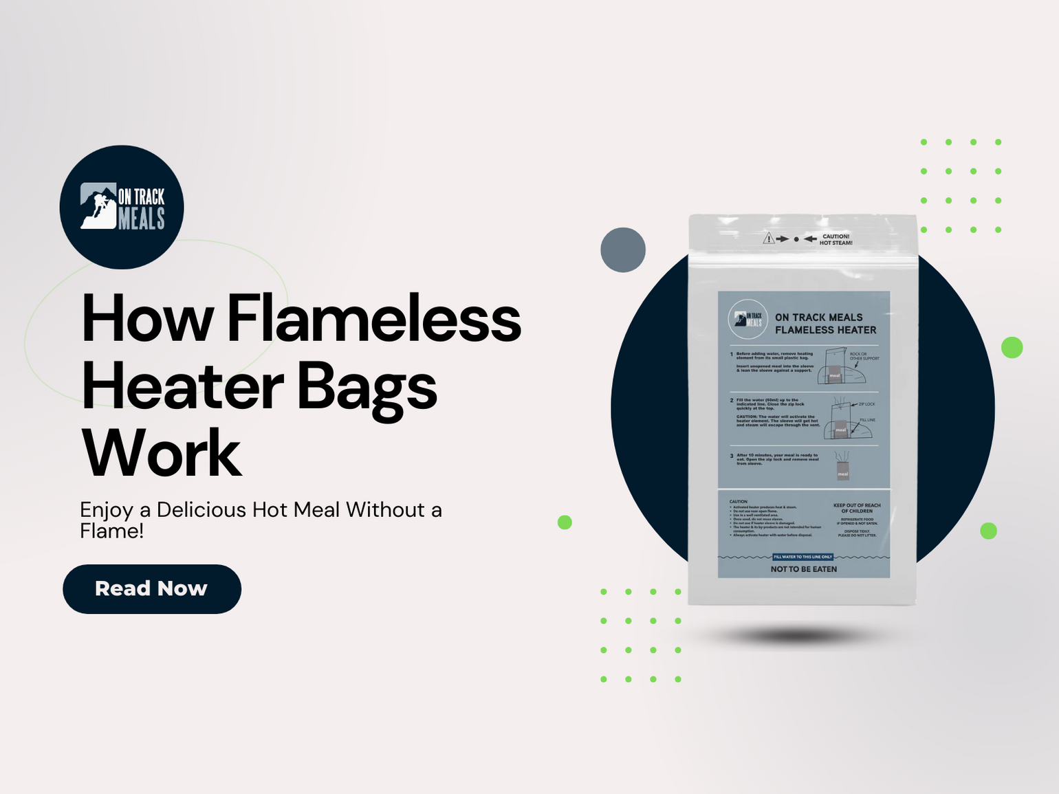 How does a Flameless Heater bag work to heat meals – On Track Meals NZ